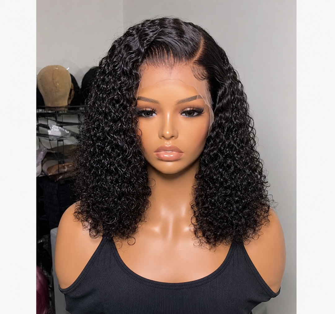 18" Deep Curly Front Lace Wig | Premium Heat-Friendly Fiber | 200g Full Volume