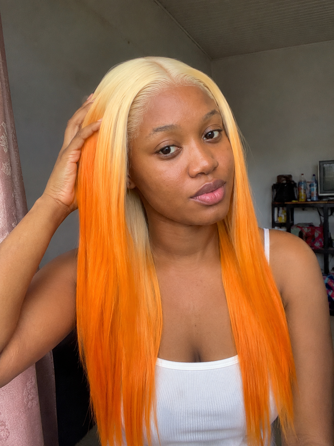 Sunset Glow Ombre Straight Lace Front Wig