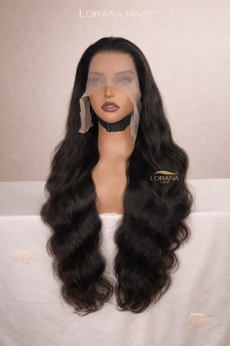 Luxury Body Wave 13×4 Front Lace Wig – Natural Black