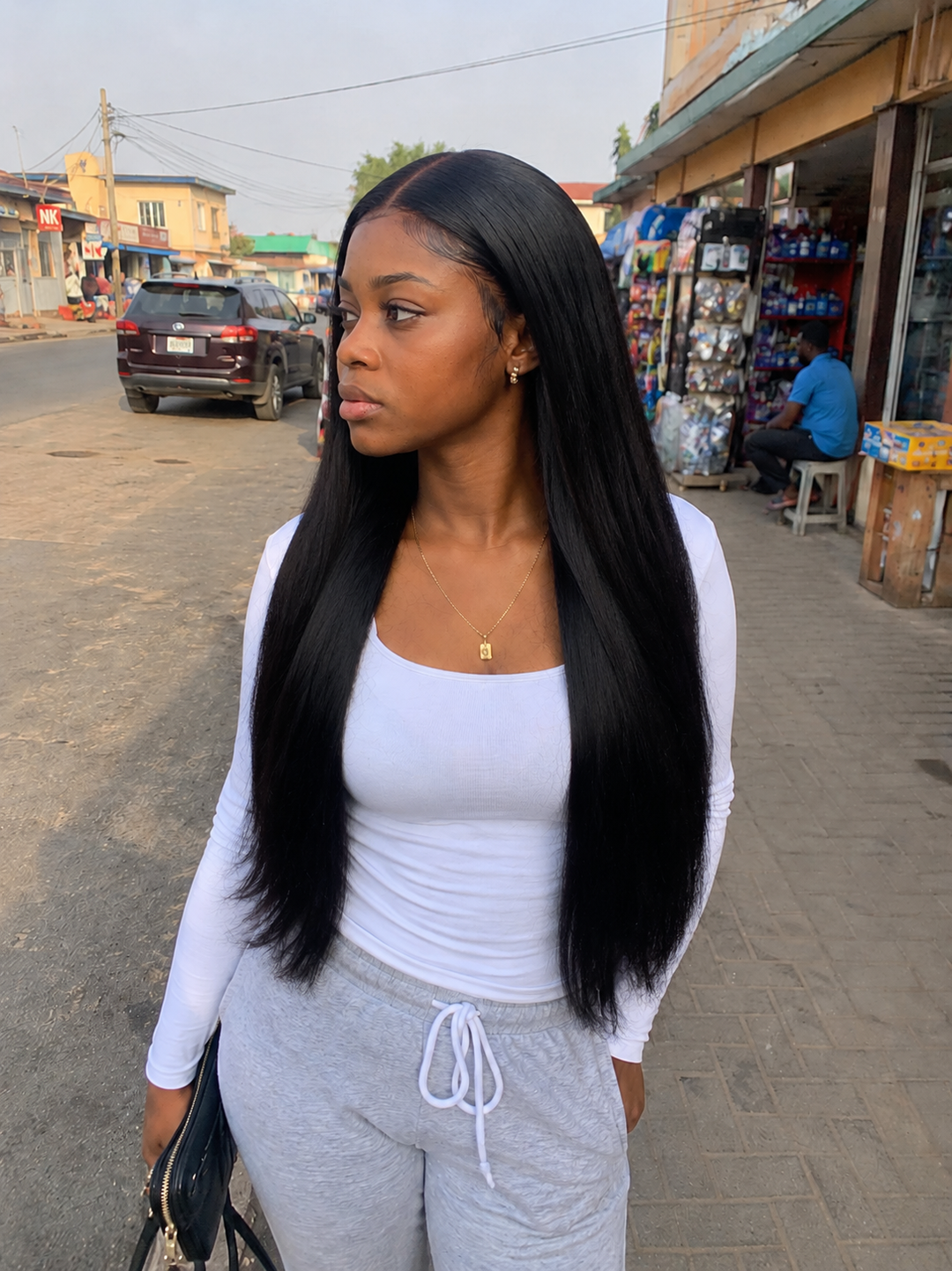 Royal Bone Straight Lace Wig – Natural Black