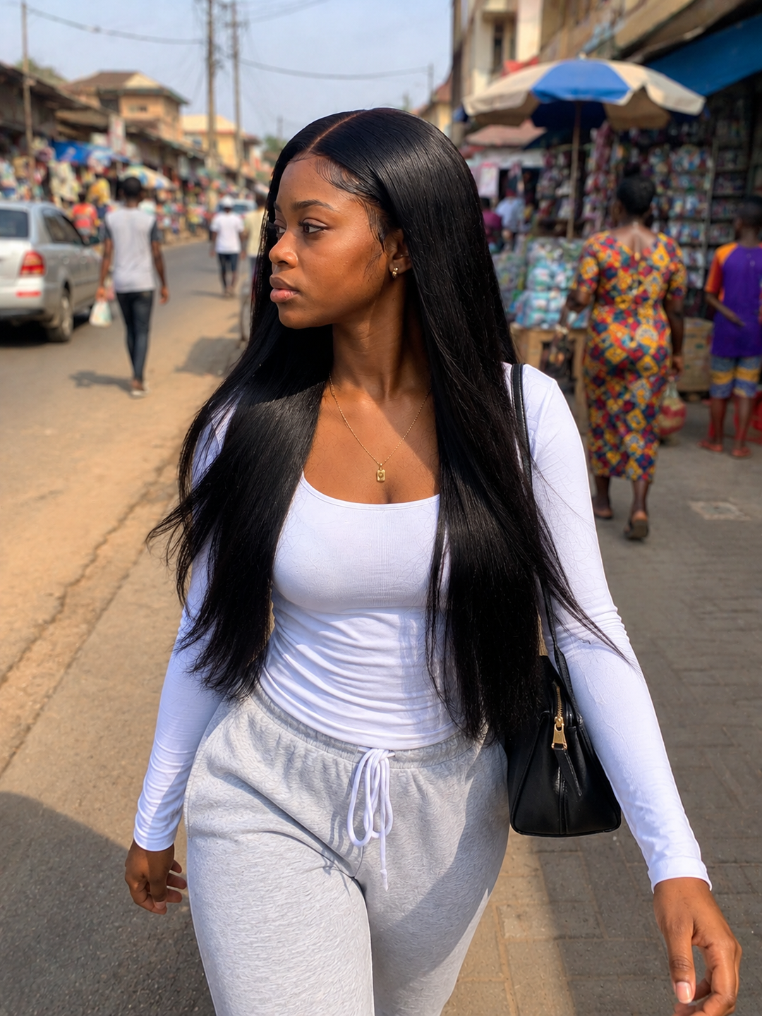 Royal Bone Straight Lace Wig – Natural Black