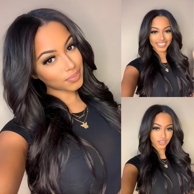 Luxury Body Wave 13×4 Front Lace Wig – Natural Black